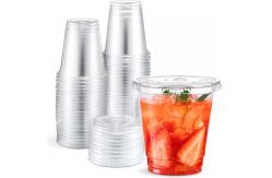 China Clear 16 Oz Hard Plastic Cups With Straws Disposable Coffee Cup supplier