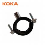 EPDM Heavy Duty Pipe Clamp Rubber Coated M10 M8 Electric Zinc for sale