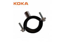 China EPDM Heavy Duty Pipe Clamp Rubber Coated M10 M8 Electric Zinc supplier