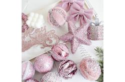 China Pink Foam Ball Christmas Tree Pendant Decoration supplier