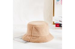 China 58cm  Warm Winter Plush Faux Mink Fur Bucket Hat supplier