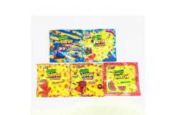 China Glossy Finish Plastic Three Side Seal Bag For Chewing Gummie Candy supplier