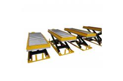 China Electric Scissor Hydraulic Lift Table With Roller Conveyor Lift Table 2400x1500mm supplier