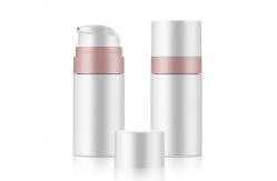 China Custom white Double Wall 30g Cosmetic Airless Makeup Pump Bottle supplier