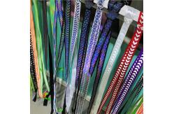 China Plastic Zipper Tape Rainbow Reflective Material Printed On Zippers For Bags supplier