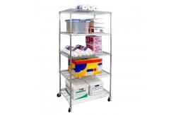 China Chrome / Zinc 5 Tier Wire Shelving Unit  Large Capacity Easy Transport supplier