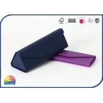 Triangular Collapsible Foldable Gift Box Pack Glasses Flocking Inside