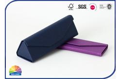 China Triangular Collapsible Foldable Gift Box Pack Glasses Flocking Inside supplier