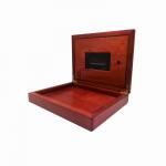 Wooden School Presentation Boxes With LCD Screen Video Brochure Wooden Box Customized