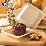Eco friendly biodegradable tableware cheap disposable square cake dishes plates for sale