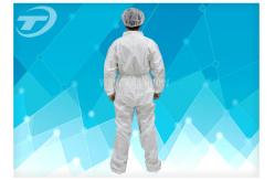 China Fully CPE Film Breathable Disposable Coverall Suit / Disposable Plastic Body Suit supplier