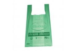 China Biodegradable PLA PBAT 25 Micron Compostable T Shirt Bag supplier