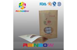China Stand Up Customized Paper Bags For Food Packaging With Front Window supplier