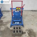 Mobile Manual Hollow Brick Block Maker Concrete Cement Brick Block Making Machine for sale