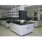 Biology Laboratory Island Bench Adjustable Feet H / C High Strength Steel Frame for sale