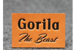 China Durable Adhesive Jeans Leather Patch Labels , Custom Leather Shoulder Patches supplier