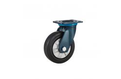 China 100mm 150mm Heavy Duty Castors Hi Elastic Thermoplastic Rubber Wheel Casters supplier