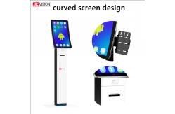 China 23.6 Inch Curved Self Service Touch Screen Kiosks Qr Code Scanner Printer supplier