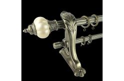 China 16mm Double Holder Pipe Curtain Rods Aluminum Alloy Pole Finials supplier