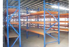 China Multi - Tier Long Span Racking System Steel Storage Shelves Orange Coating supplier