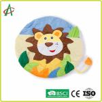Washable Round Lions Plush Baby Mat Newborn Tummy Time Gym Mat