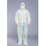 Dust Protective Knit Cuff Zipper Disposable Work Overalls for sale