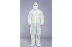 China Dust Protective Knit Cuff Zipper Disposable Work Overalls supplier