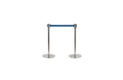 China Stainless Steel Stanchion Queue Post Crowd Control Retractable Belt Barrier supplier