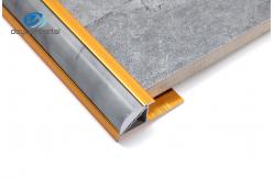 China Round Aluminium Corner Profiles Anodized Surface with PVC marbling supplier