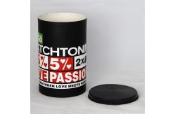 China Fashional Black Cylindrical Paper Can Packaging for Underwear and T-shirt supplier