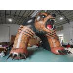 Custom PVC Black Event Advertising Bear Inflatable Football Tunnel Inflatable Bear Entrance For Football Game for sale