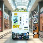 Traffic Areas Phone Case Printing Vending Machine With 220V/50Hz Power Supply for sale