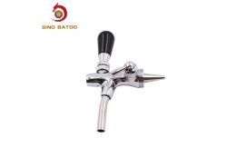China Chrome Plating Beer Keg Faucet , Brass Adjustable Flow Beer Taps supplier