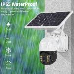 1080P Solar Outdoor Camera 3g 4g Sim Card Remote View Ptz Low Power Battery WiFi Wireless Security Solar 4G Camera for sale