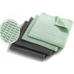 Green Black Microfiber Waffle Cloth for sale