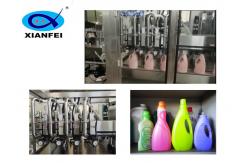 China Automatic Moving Servo Detergent Filling Machine For Flat Bottle Shampoo Filling supplier