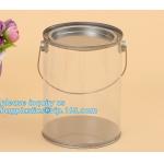 100ml pet clear plastic can,fruit candy tin container jars with aluminum lid,1 gallon clear paint can size bagease pack for sale