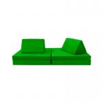 High Density Foam Velvet Configurable Play Couch 6 Piece Modular Sofa For Toddlers for sale