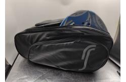 China Black Polyester Racket Sports Bag With Shoe Compartment supplier