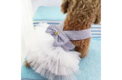 China Adorable Striped Mesh Dog Princess Dresses With Bow supplier