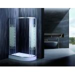 Stylish Quadrant Shower Enclosures With White Mosaic Patterned Glass For Modern