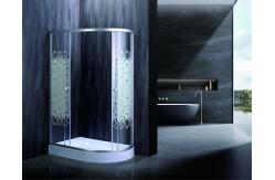China Stylish Quadrant Shower Enclosures With White Mosaic Patterned Glass For Modern supplier