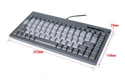 China Compact Waterproof Plastic Keyboard With Rugged PC/ABS Keys supplier