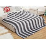 Custom Size 100% Polyester PV Fur Blanket Printed Thick Faux Brown King Size For Home for sale
