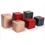 Cosmetic Gift Tin Cans 20ml Black Metal Square Aluminum Body Cream Tin Box for sale