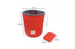 China Round Drawstring Polyester Cosmetic Bag For Travel supplier