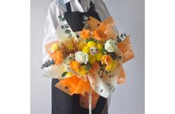 China Hollowed Transparent OPP Florist Wrapping Paper 0.035mm Thick Plastic Film supplier