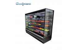 China Auto Defrost Open Air Refrigerated Display Cases Fridge Cabinet Single Temperature supplier