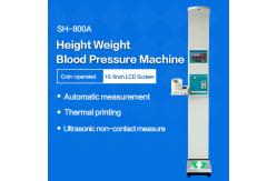 China Sh-800a Coin Operated Ultrasonic Scale Multi Functions Body Height Weight Blood Pressure supplier