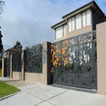 Powder Coated Aluminum Yard Gates Fencing Aluminium Front Gate Security for sale